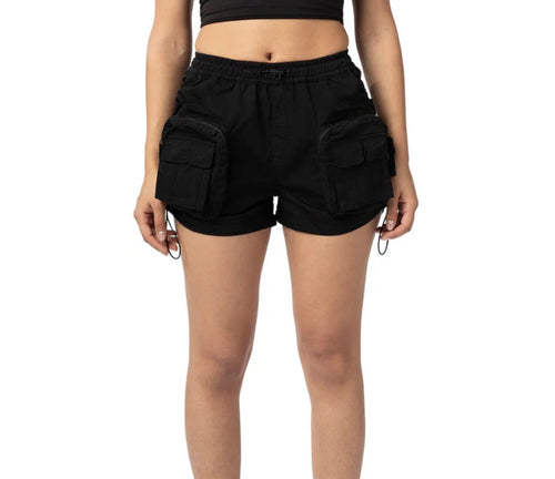 Smoke Rise Shirring Utility Shorts