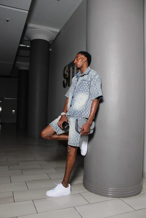 Rebel Lux Diamond Button Down Top — view 4