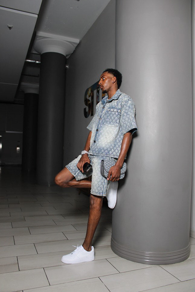 Rebel Lux Diamond Button Down Top — view 4