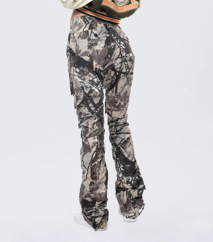 Smoke Rise High Rise Stacked Windbreaker Sweatpants — view 4