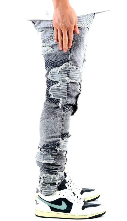 LTK Men's Premium Heavy Washed Skinny Denim Pants — view 2