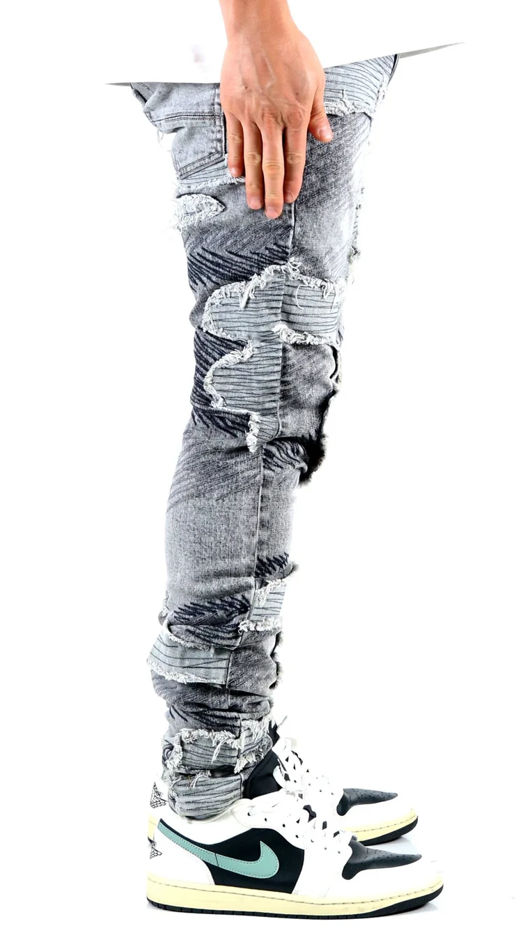 LTK Men's Premium Heavy Washed Skinny Denim Pants — view 2