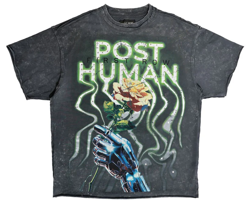 First Row "Post Human Soft Code Washed" Tee