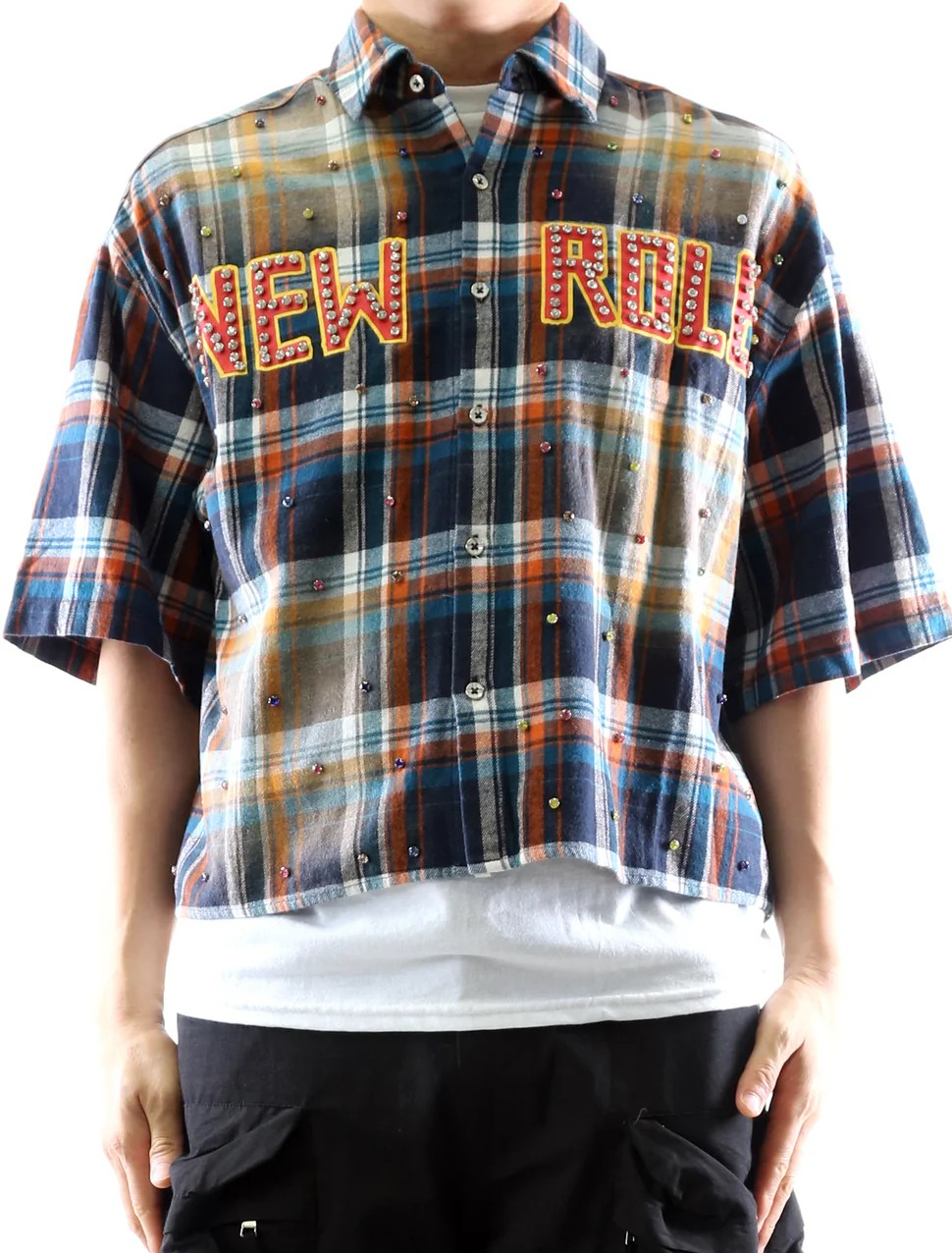 LTK "Knowledge Speaks Wisdom Listens" Flannel Cropped Button Down
