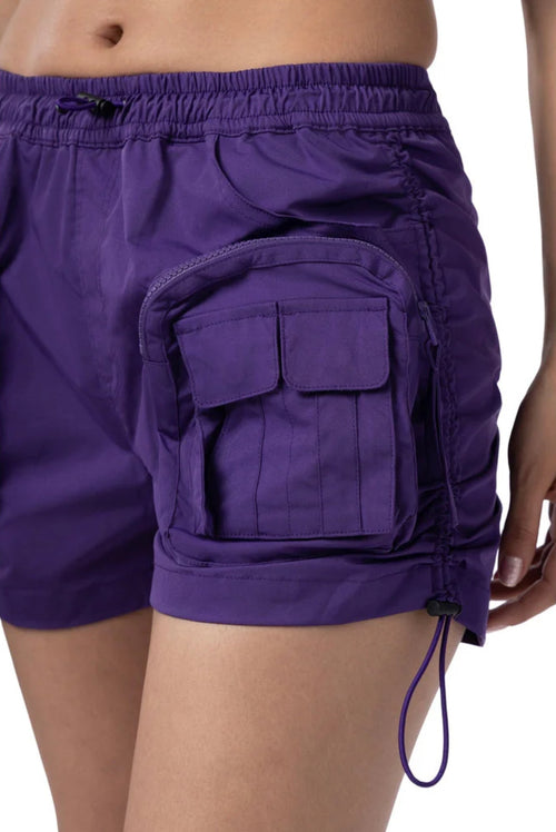 Smoke Rise Shirring Utility Shorts — view 3