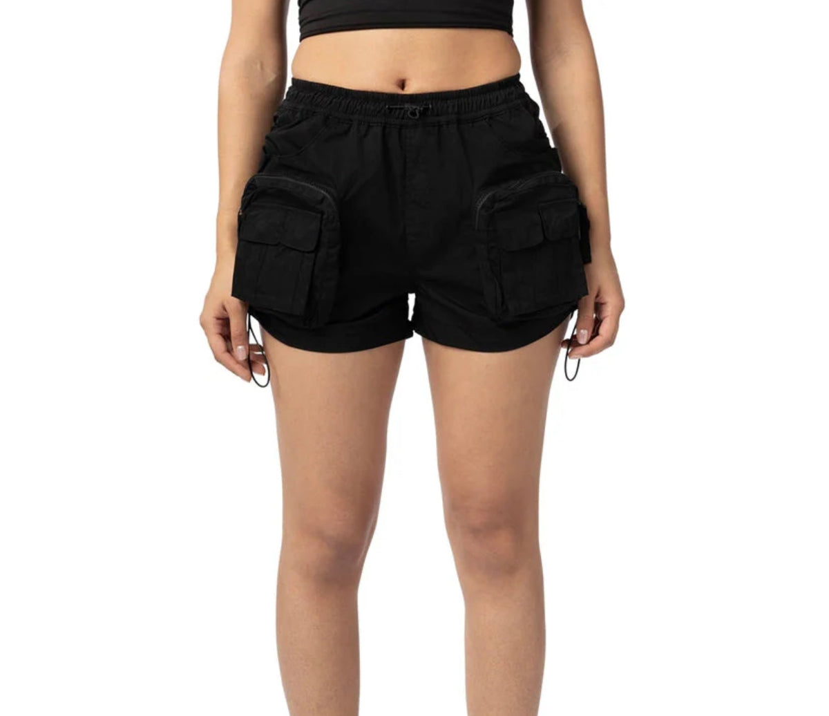 Smoke Rise "Shirring Utility" Shorts