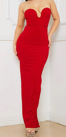 Symphony Lace Up Back Tube Maxi Dress — view 4