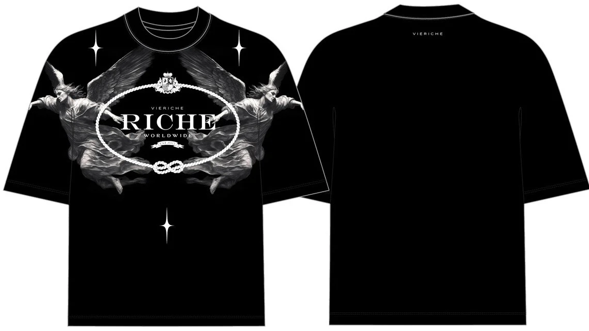 Vie Richie Black Angel T-shirt — view 2