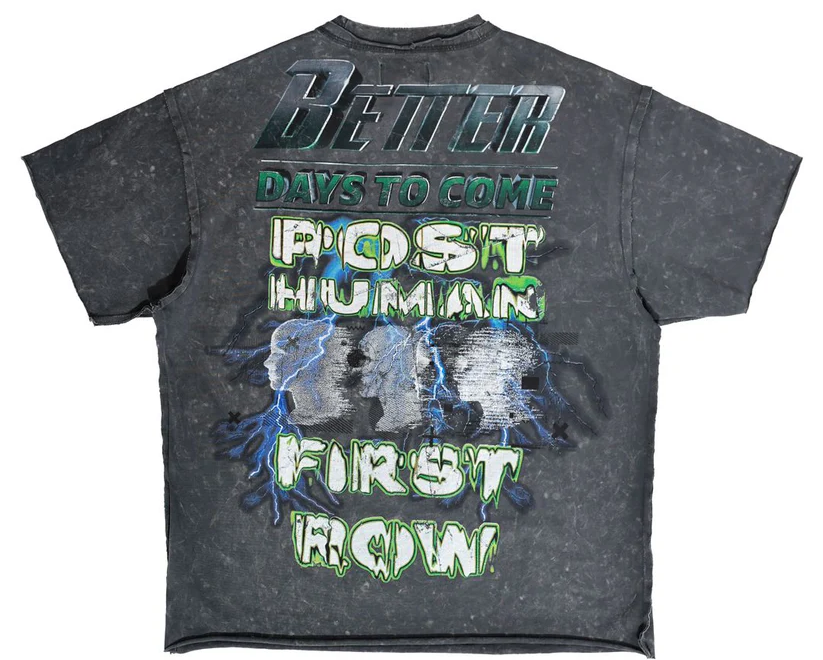 First Row "Post Human Soft Code Washed" Tee