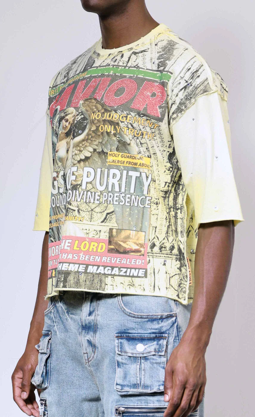 First Row "Breaking News Wings of Purity Cropped" Tee