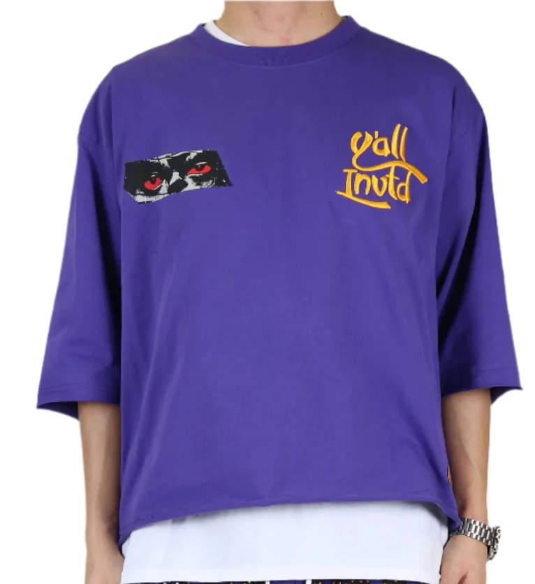 LTK “Angelo” Jersey 3/4 Sleeve Crop Tee