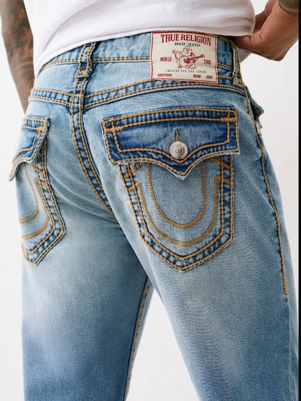 True Religion Ricky Rope Stitch Straight Jeans — view 3