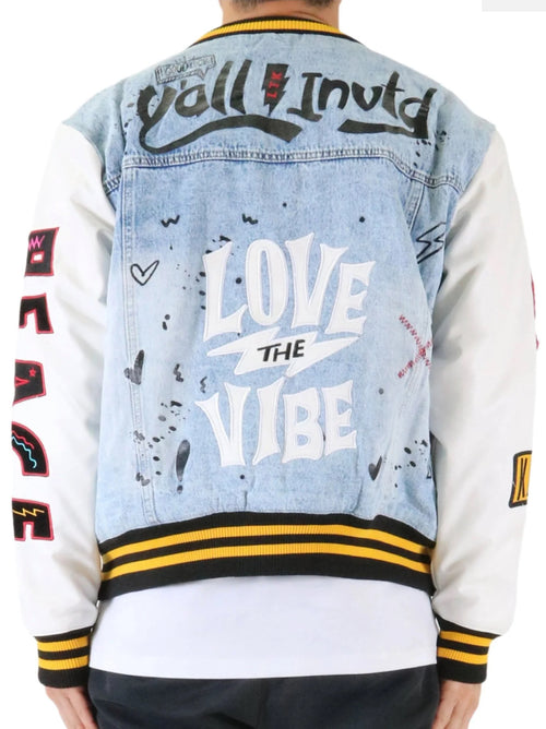 LTK Denim Varsity Jacket — view 2